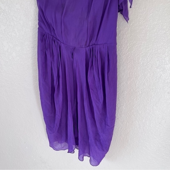 ALICE + OLIVIA Silk one shoulder purple Dress size small - Picture 7 of 15